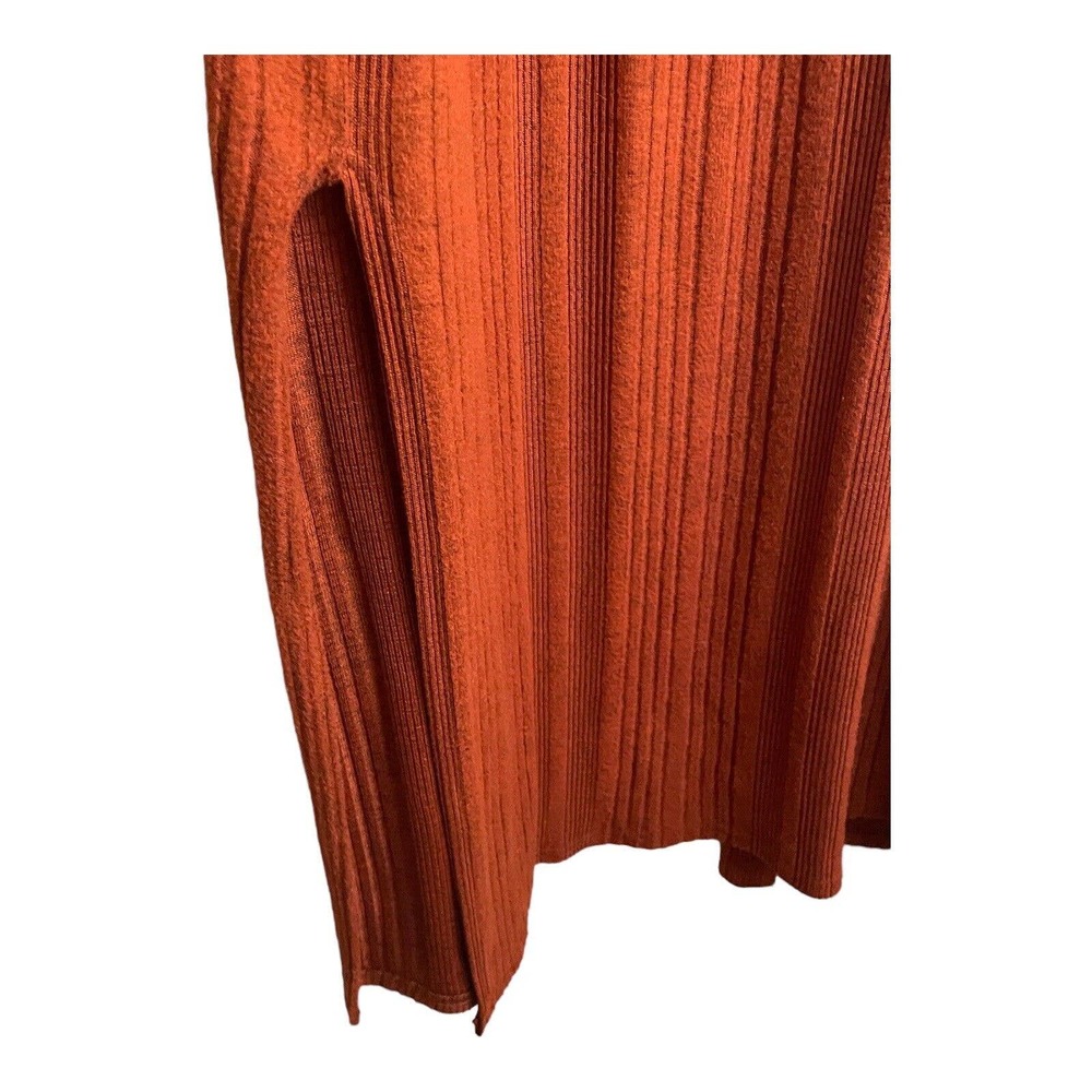 Pinkblush Rust Ribbed Longline Open Front Cardigan - Picture 7 of 13
